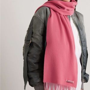 Acne Studios Large Pink Wool Scarf